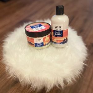 NEW BUNDLE!! Find Your Happy Place.  Catching Sunrise Scrub Souffle& Body Lotion